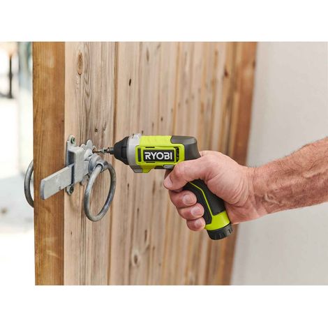 RYOBI Tournevis 4V USB Lithium - 1 batterie 2,0Ah - coffret 10 embouts - mandrin déporté - renvoi d'angle - RSD4-120TA2 — vue 4