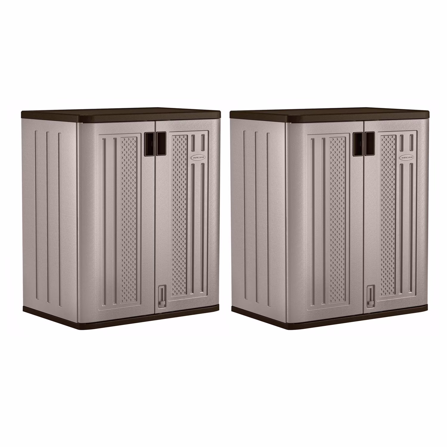 2-Shelf Resin Base Cabinet, Platinum Metallic(1 Pack) - Image 7