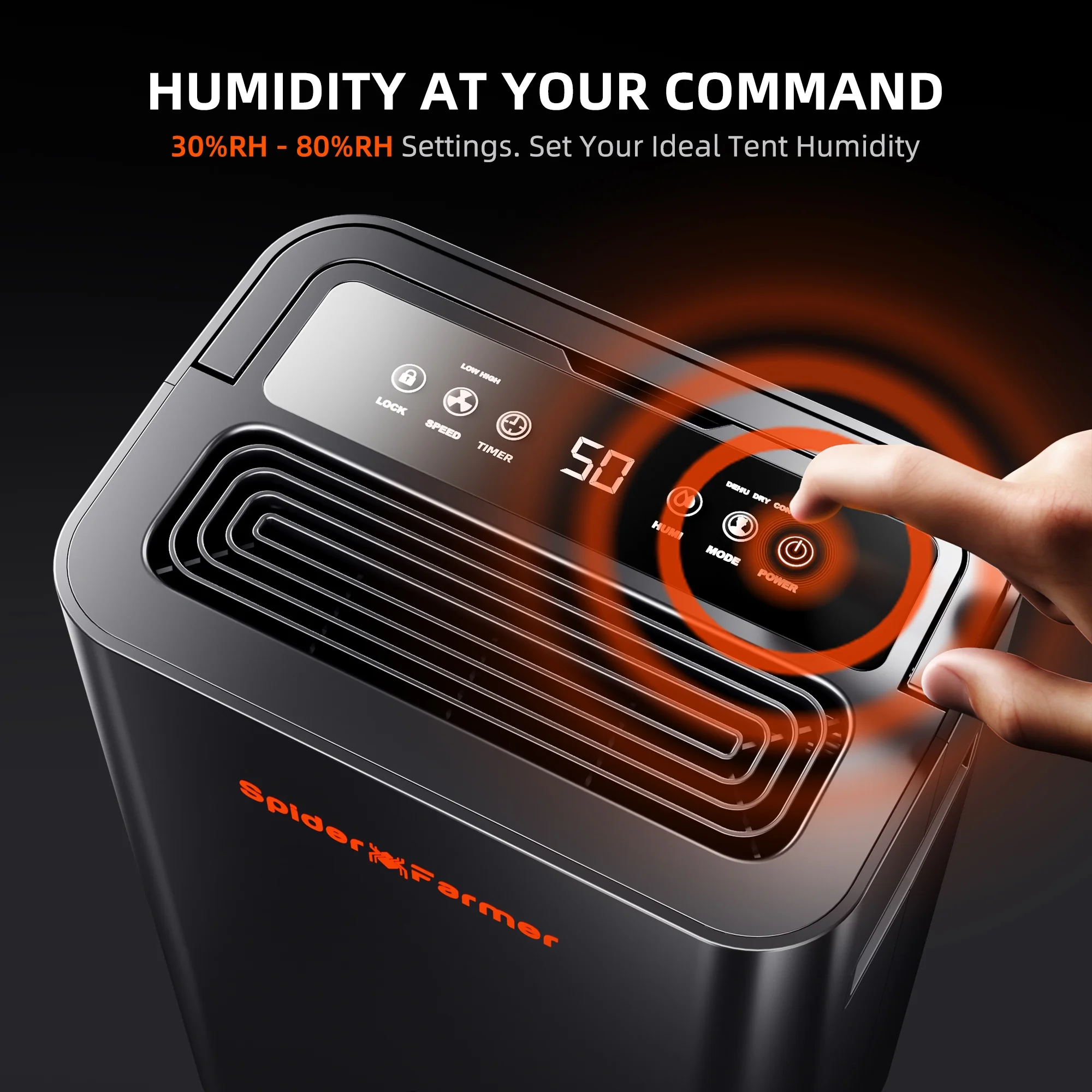 32 Pint Dehumidifier with Drain Hose for Grow Tent and Grow Room - Image 4