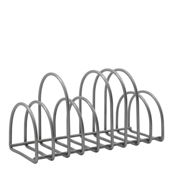 Pampi organisator i jern 24x10x12,5 cm børstet sølv