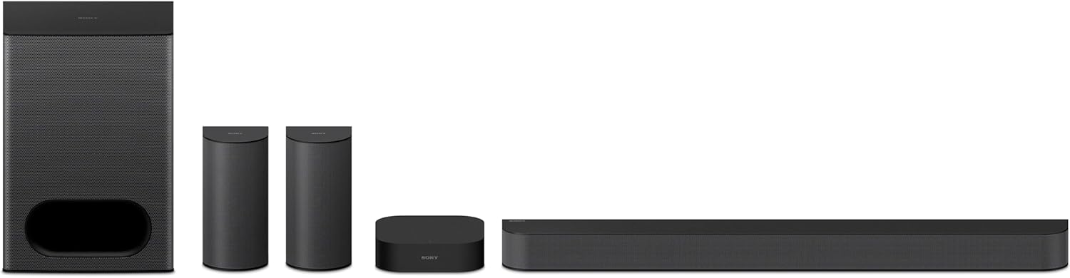 Sony BRAVIA Theater System 6  5.1ch Home Theater System Sound bar with subwoofer and Rear Speakers  Surround Sound by Dolby Atmos/DTS:X Compatible HT-S60