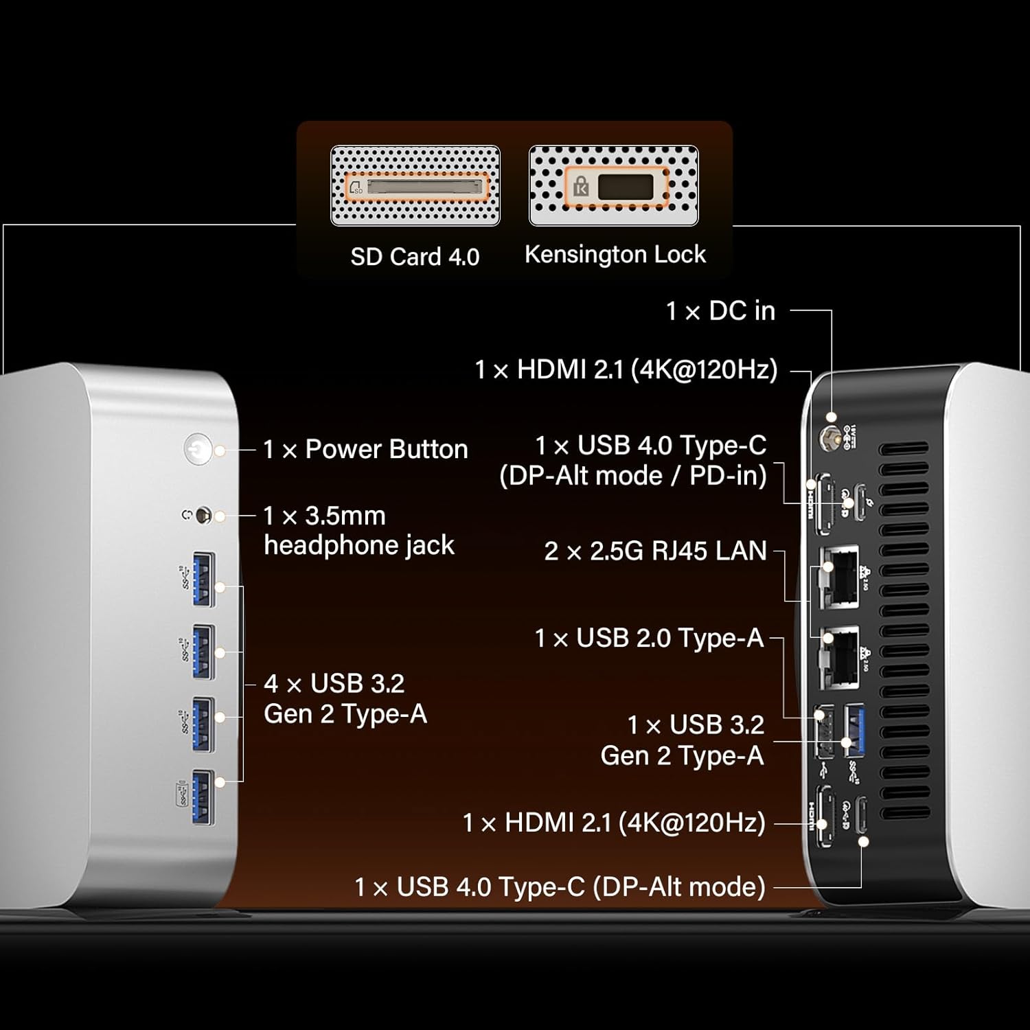 GEEKOM A9 Max AI Mini PC  with AMD Ryzen AI 9 HX 370 (80 Tops)  Copilot+ PC  Radeon 890M  32GB DDR5 (Not LPDDR)  1TB SSD  Win 11 Pro  WiFi 7  BT 5.4  USB4  HDMI 2.1  Dual 2.5GbE  8K  3-Year Warranty
