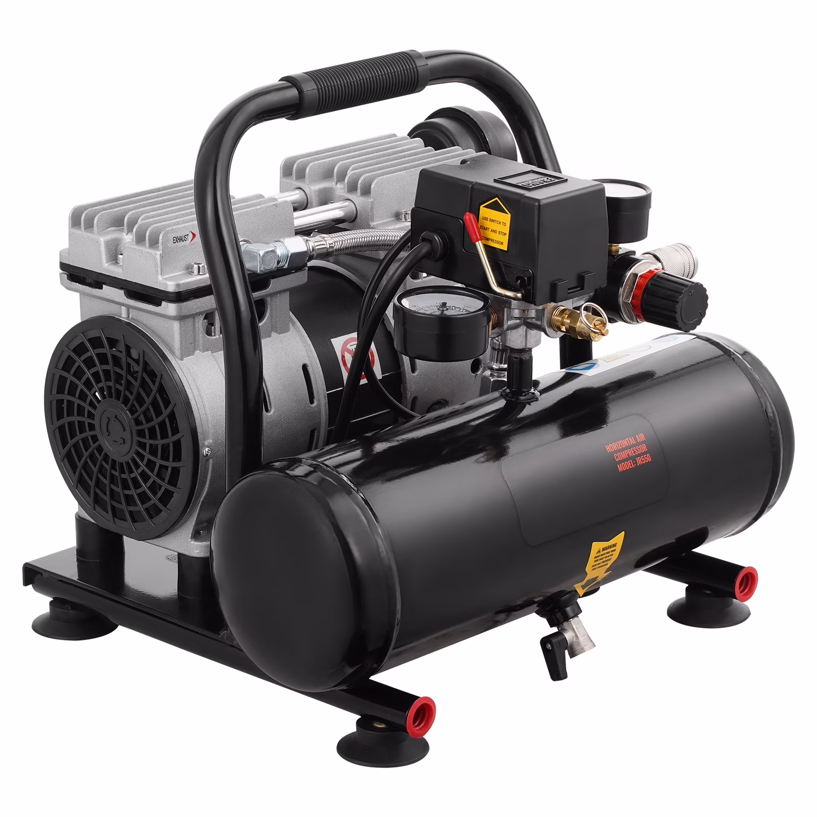 KFFKFF Air Compressor with 1 Gallon Steel Tank, 1HP, 1.5 CFM at 90PSI & Max Pressure of 120PSI, Oil - Free Operation, 78db Low Noise Level, Ideal for Automotive Maintenance, Tire Inflation