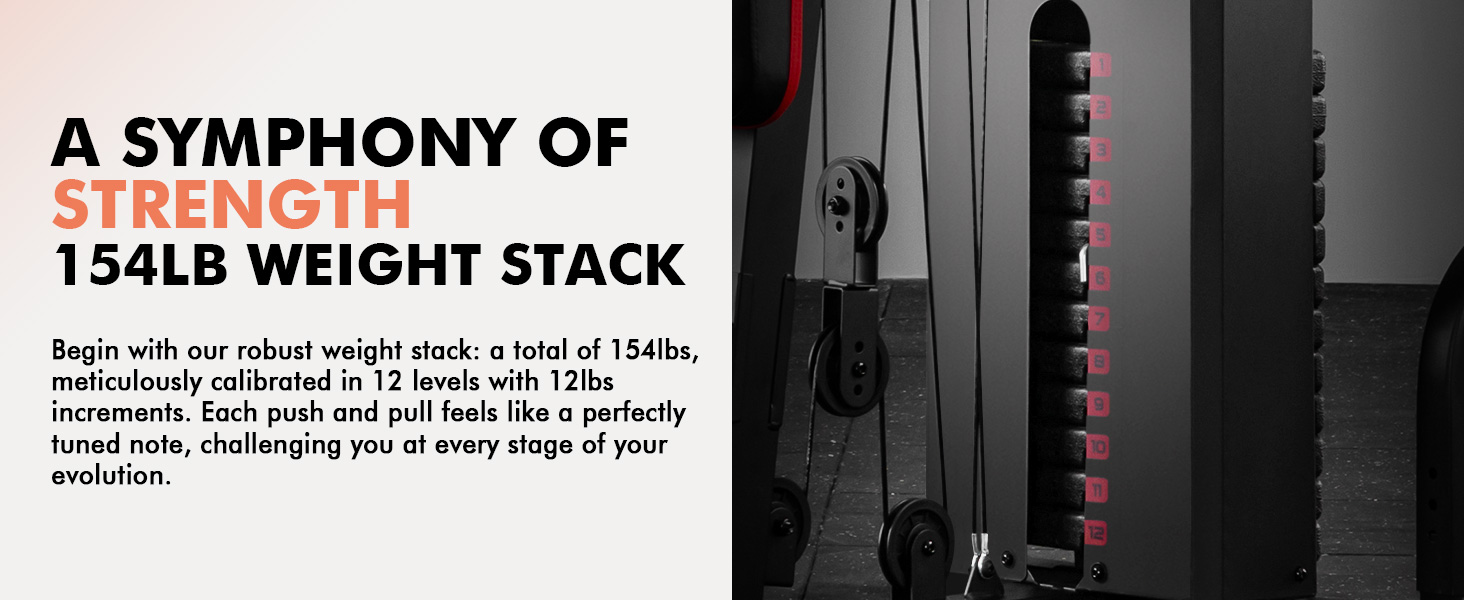 Mikolo Home Gym Workout Station with 150LBS Weight Stack Multifunctional Home Gym Equipment