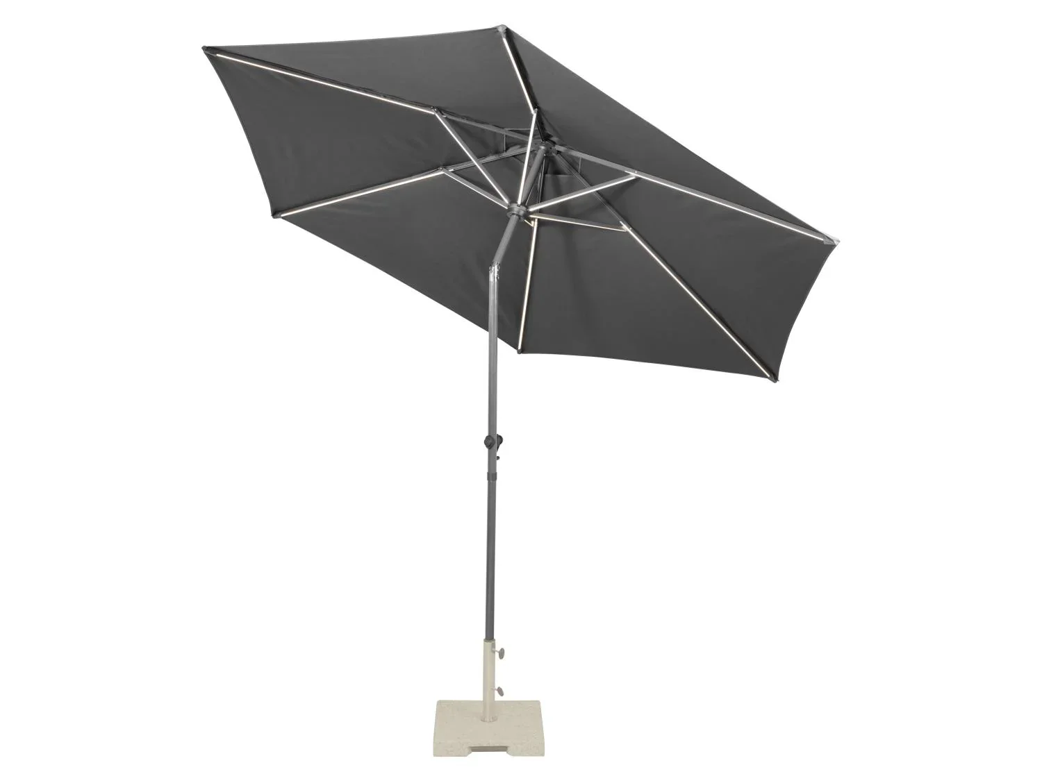 LIVARNO Parasol avec clairage solaire LED