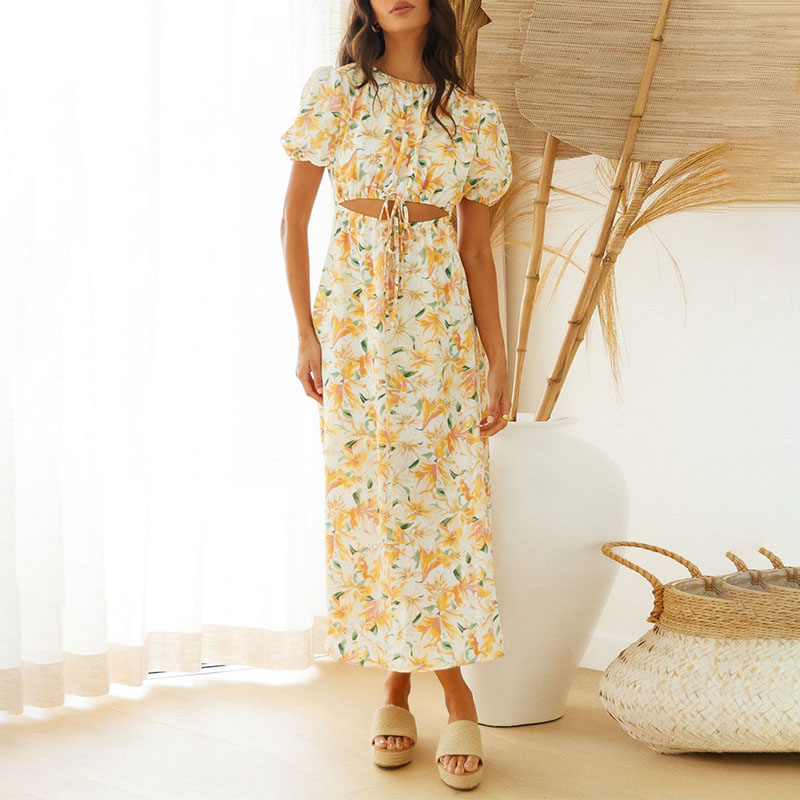 Robe d'été fraîche à imprimé floral pour femme