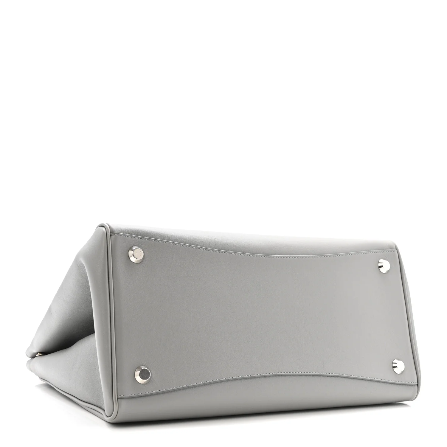 Smooth Calfskin Hampton Carry All Bag Grey