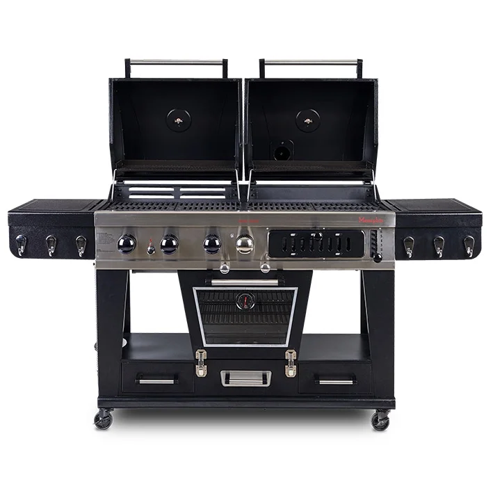 Pit Boss Memphis Ultimate Gas and Charcoal Combo Grill with Electric Smoker