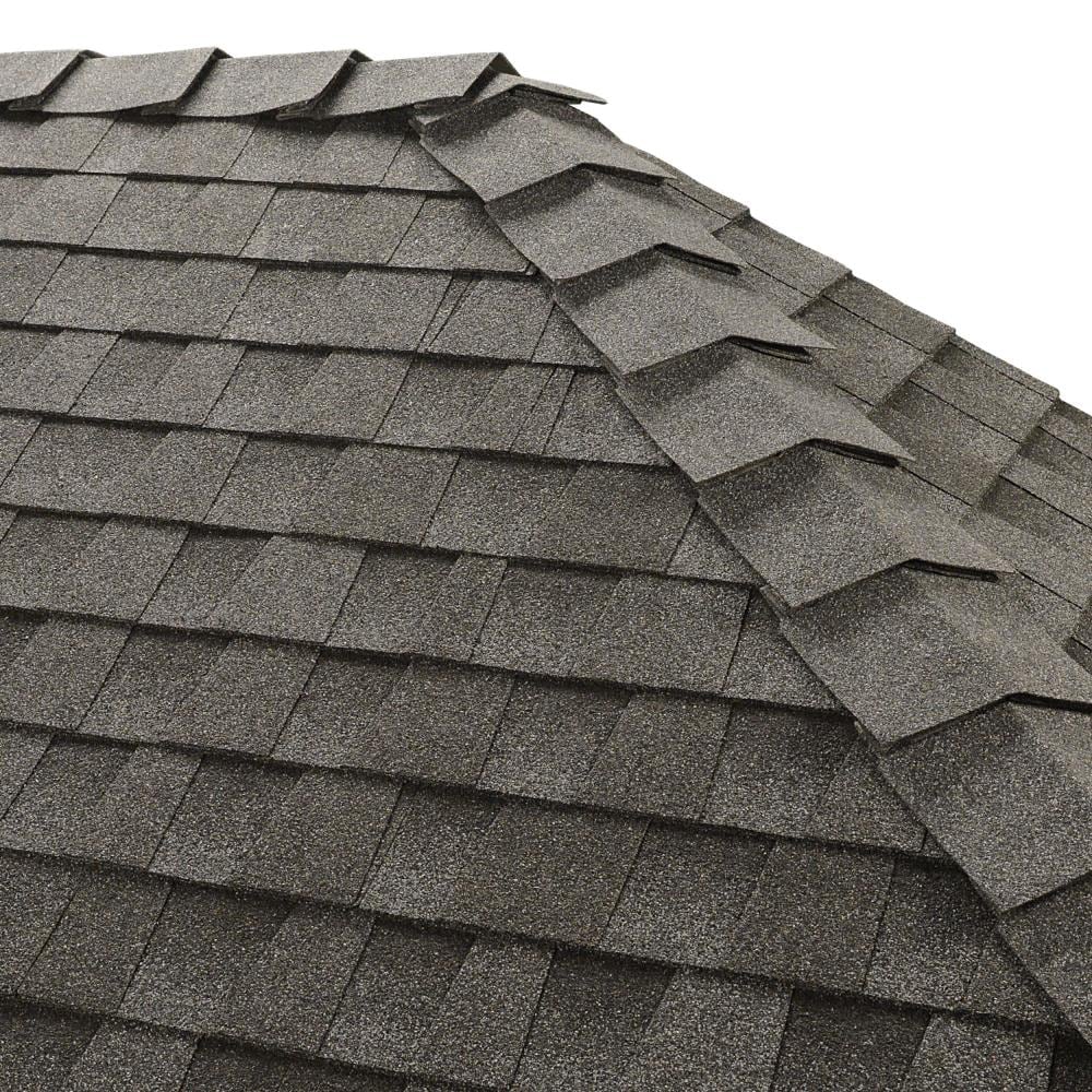 GAF Ridglass Pewter Gray Hip & Ridge Roof Shingles Bundle - 31 Linear Feet