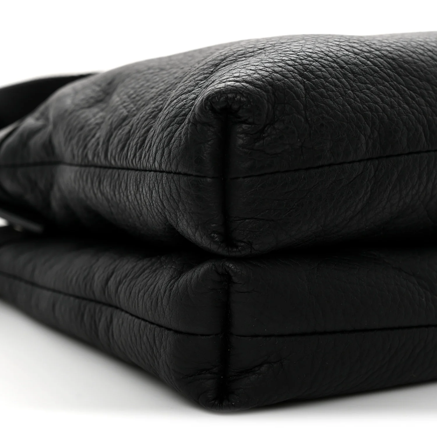 Grained Calfskin Duo Bag Black