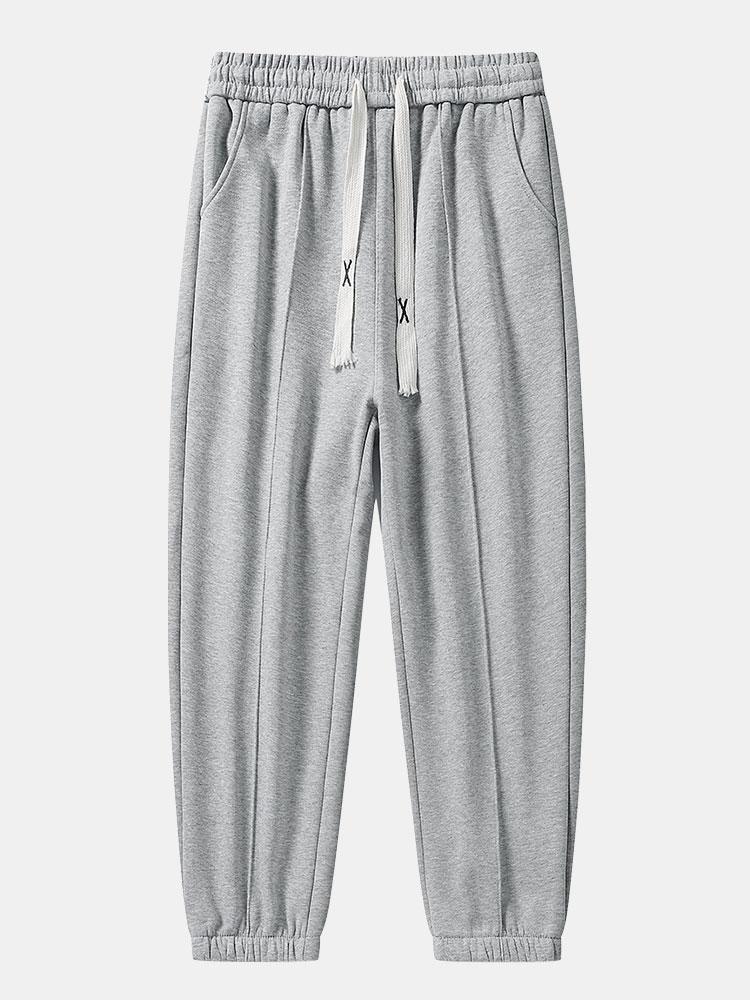 Pantalon de jogging à plis piqués