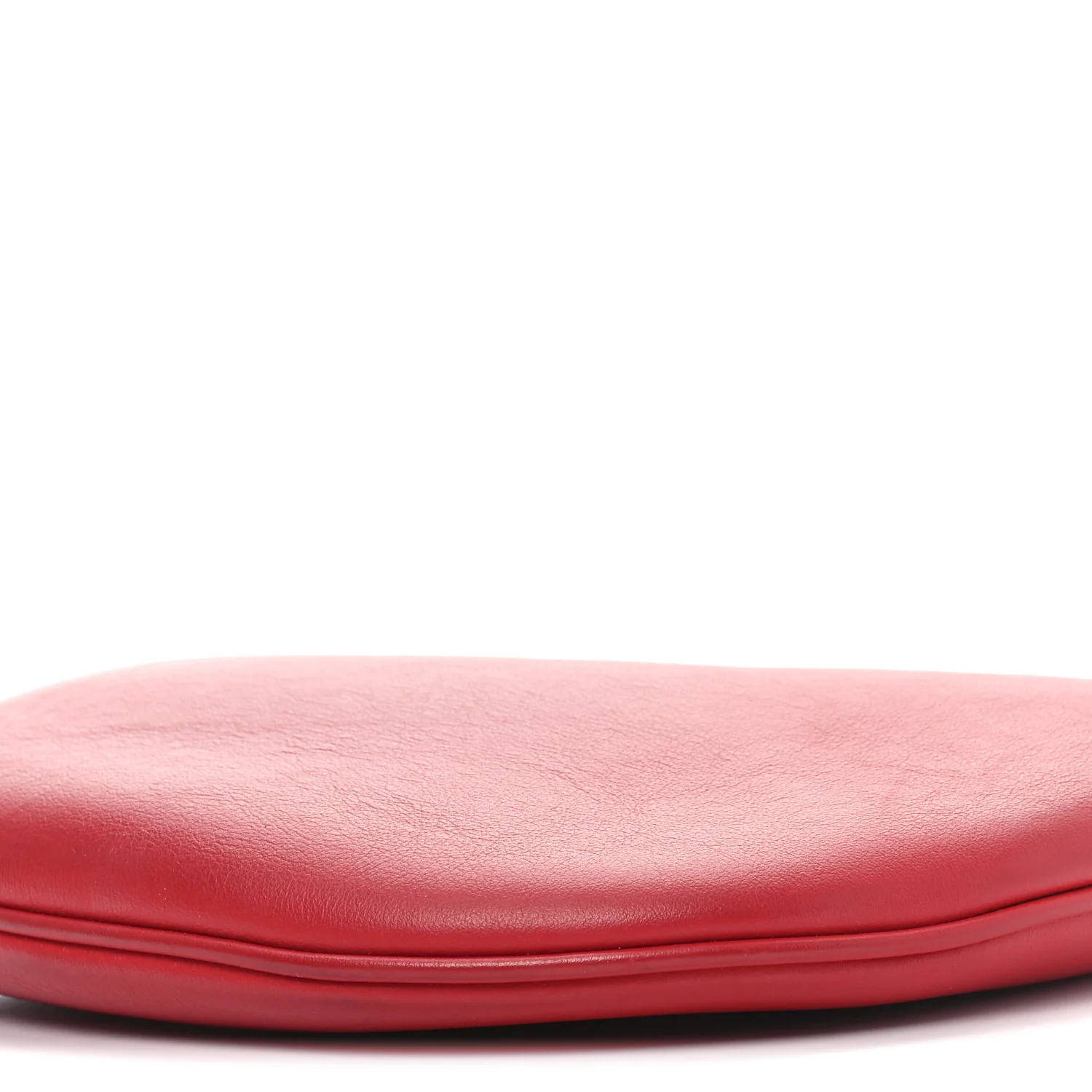 Vitello Grace Suede Small Croissant Hobo Rosso Cardinale