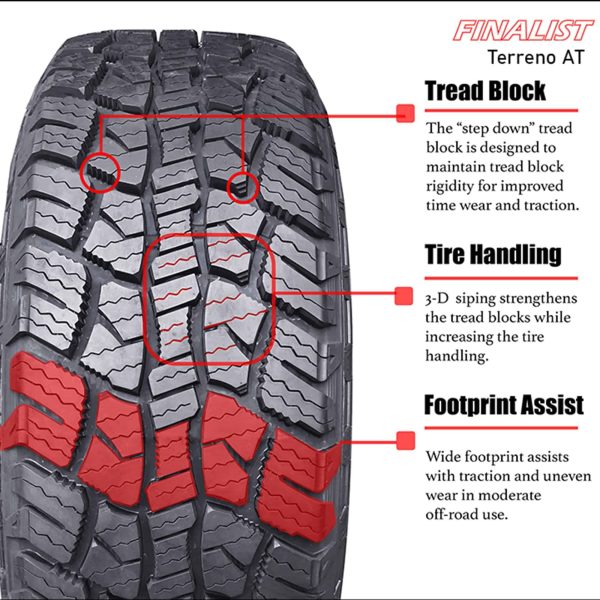 Pneu tout terrain toutes saisons 265/70R16 112T pour SUV et camionnettes (pneu seul)