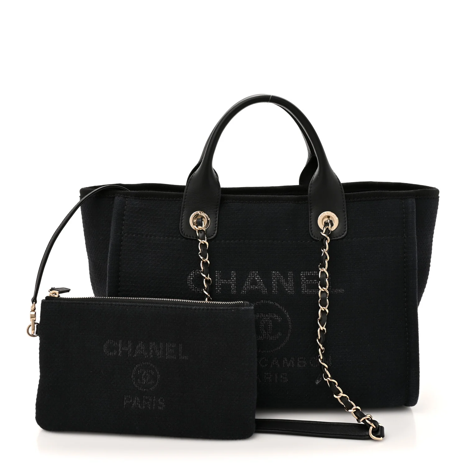 Mixed Fibers Small Deauville Tote Black