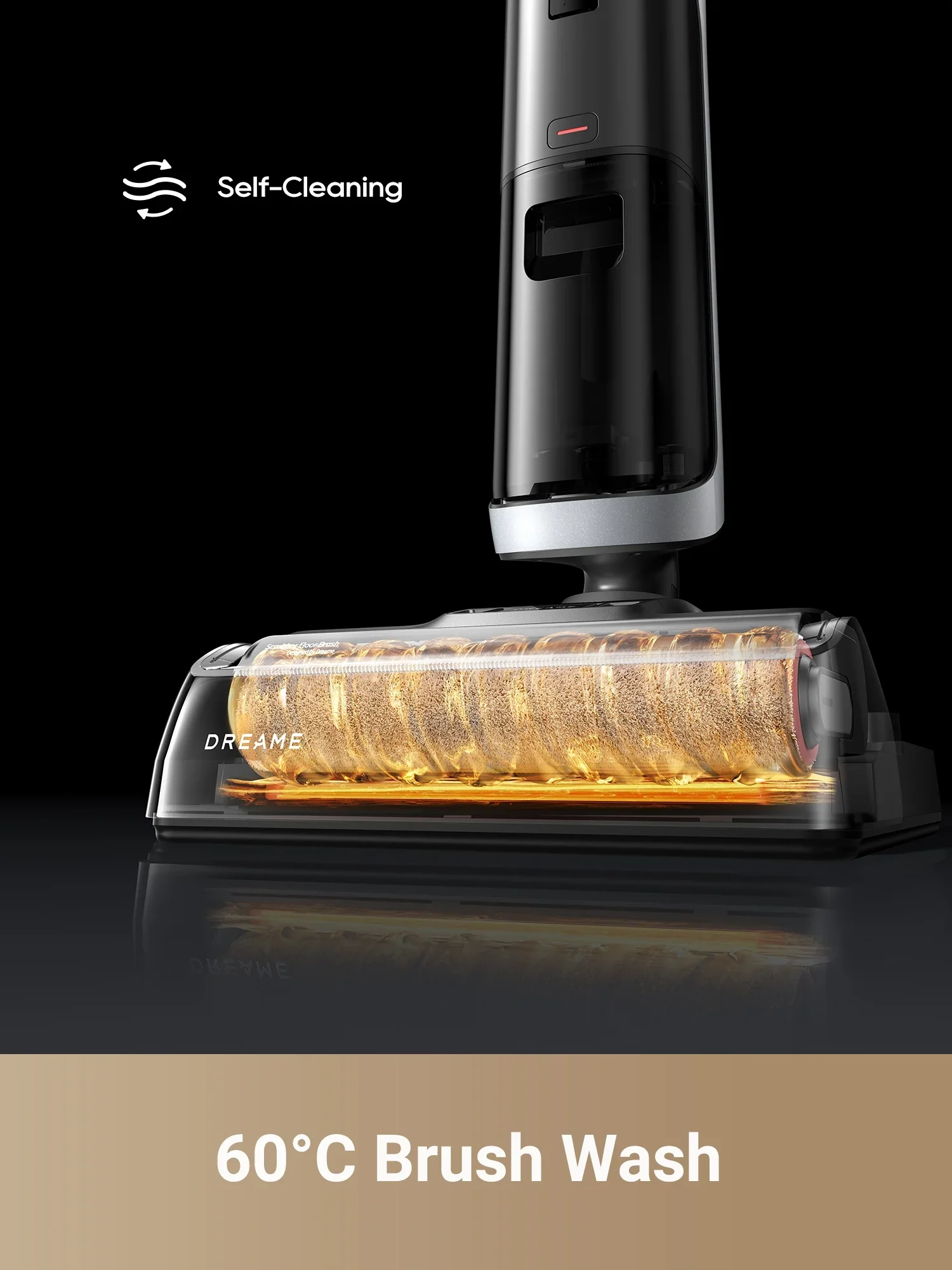 Dreame Cordless Wet/Dry Vacuum Cleaner, Dual-Edge Brushes, 600ml water tank, Self-Propulsion, K20
