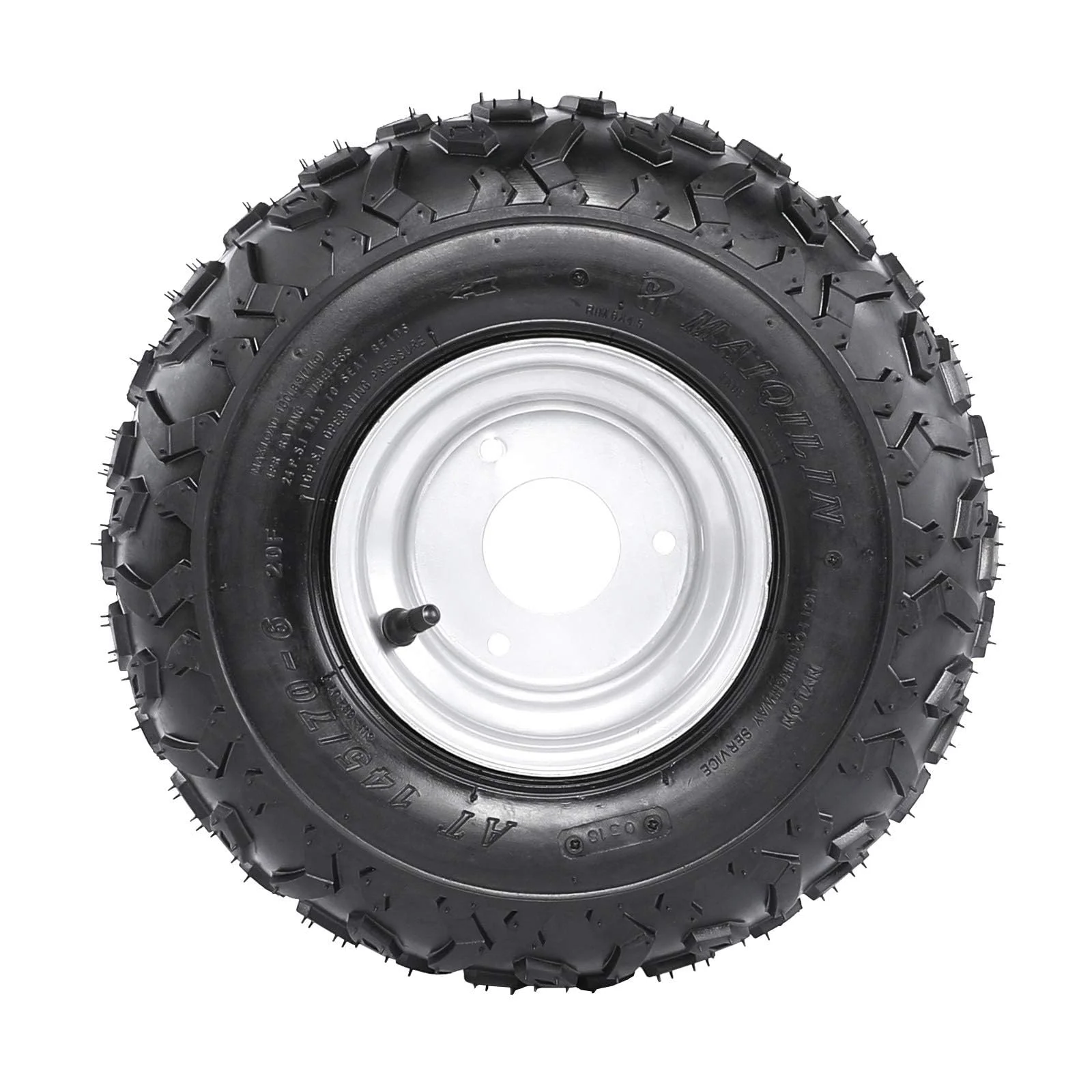 Set of 2 ATV Go Kart Tires 145/70-6 Tire With 6" Wheel Rims 3 Lug for Quad Mini Bike Go Cart Drift Trike 4 Wheelers Taotao Coolster 70cc 110cc 125cc Suzuki LT50 (2pcs) - Image 3