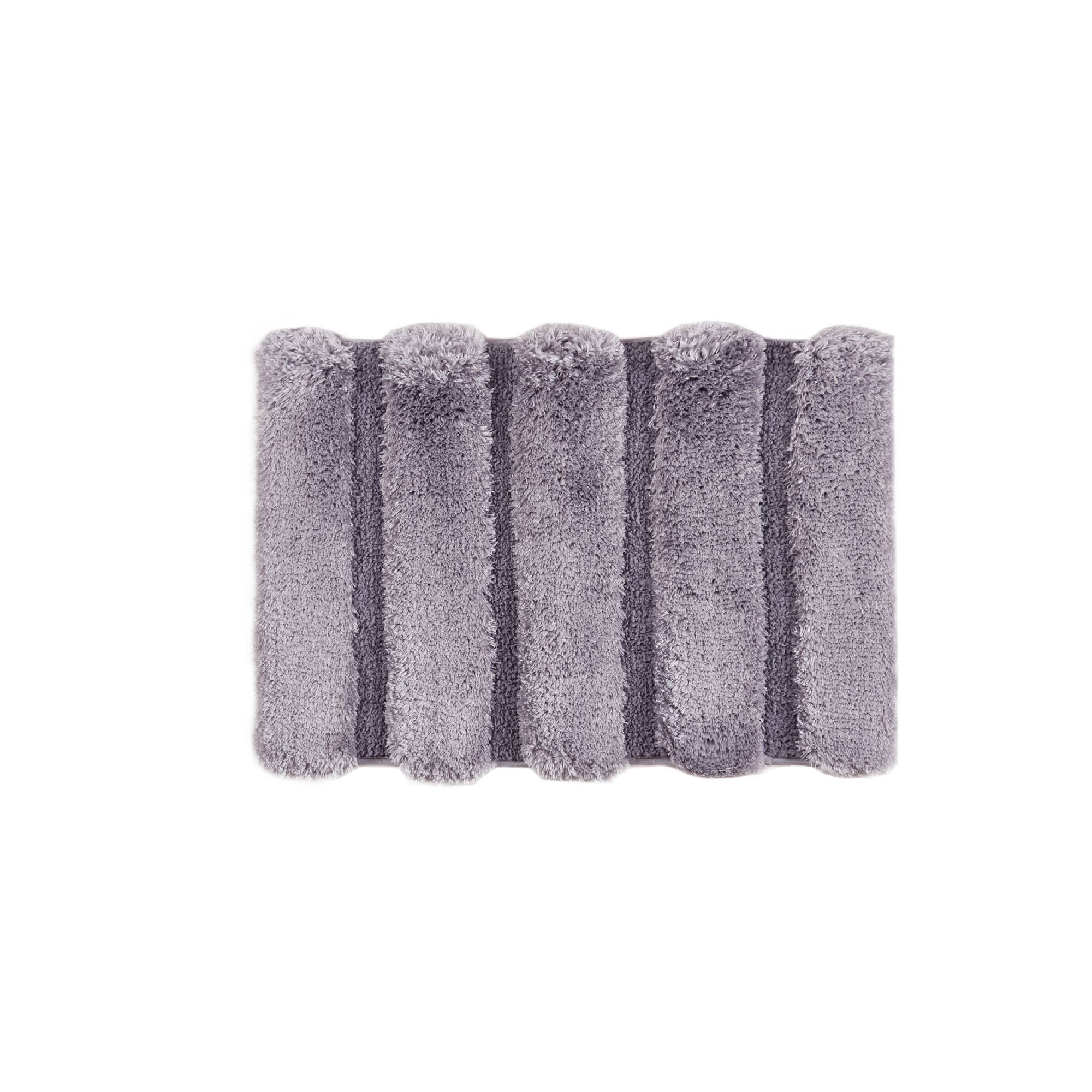 Madison Park Tufted Pearl Channel Solid Bath Rug, Grey