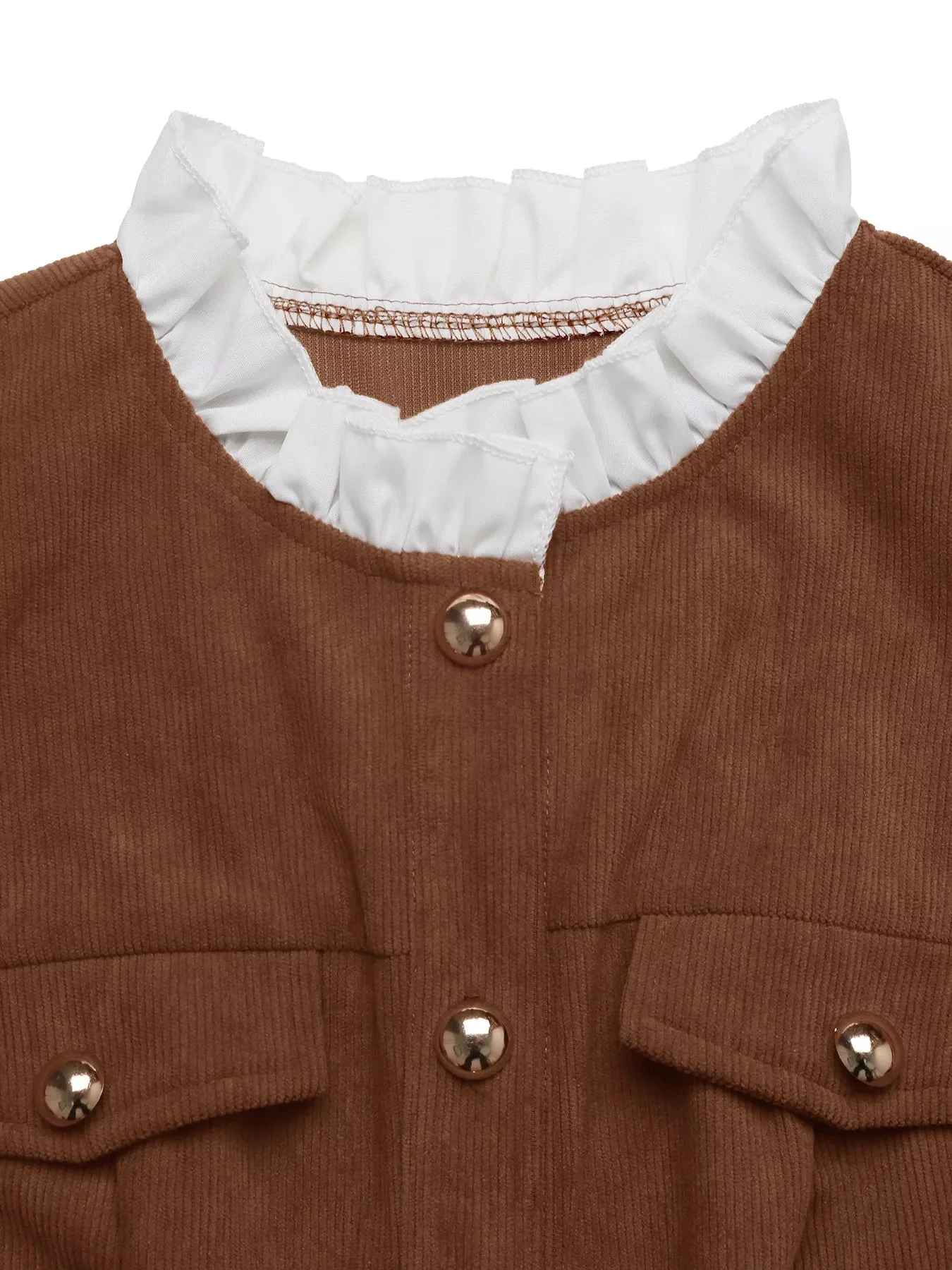 Robe mi-longue à manches longues avec boutons sur le devant