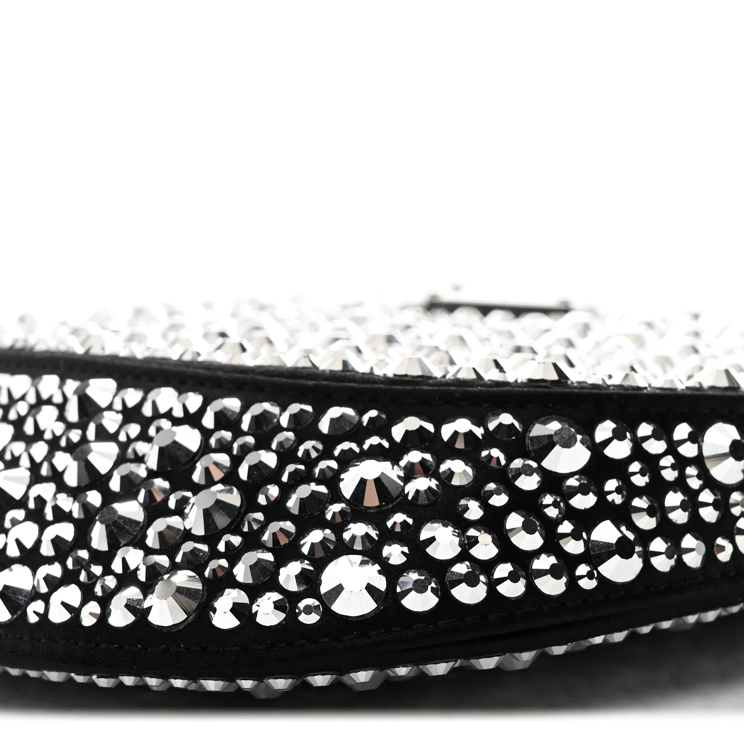 Satin Crystal Cleo Adjustable Strap Shoulder Bag Metal