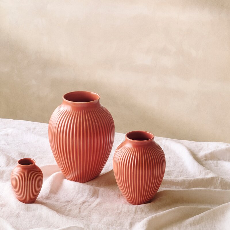 Ripple vase 12,5 cm korall