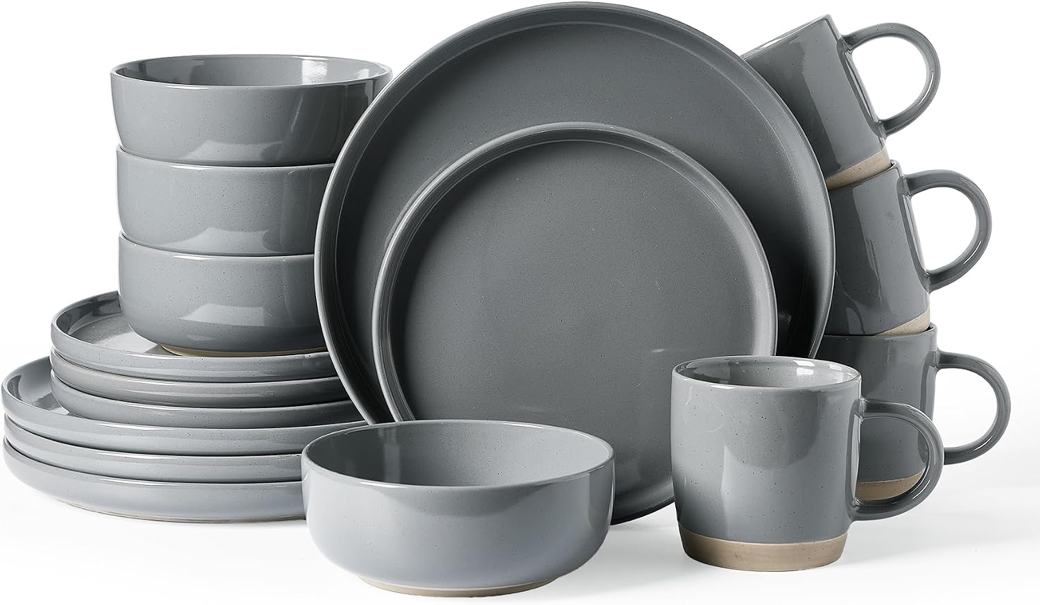 Famiware Milkyway 12-Piece Stoneware Dinnerware Set, White