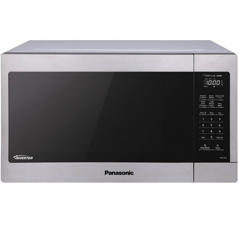 Panasonic 1.6 Cu. ft. Countertop Microwave in Stainless Steel Built-In Capable with Inverter Technology and Genius Sensor Cooking
