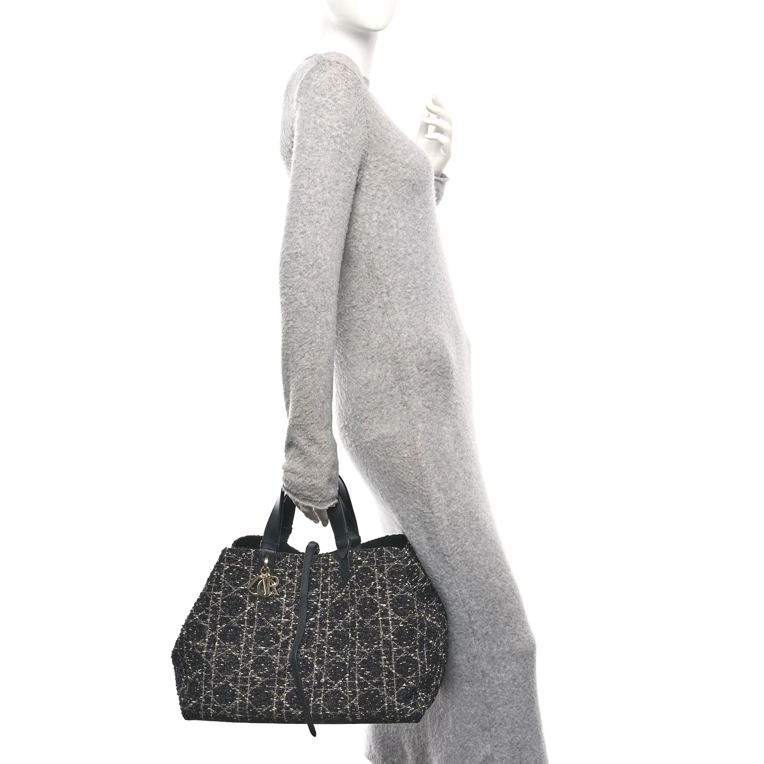 Tweed Cannage Large Toujours Black White