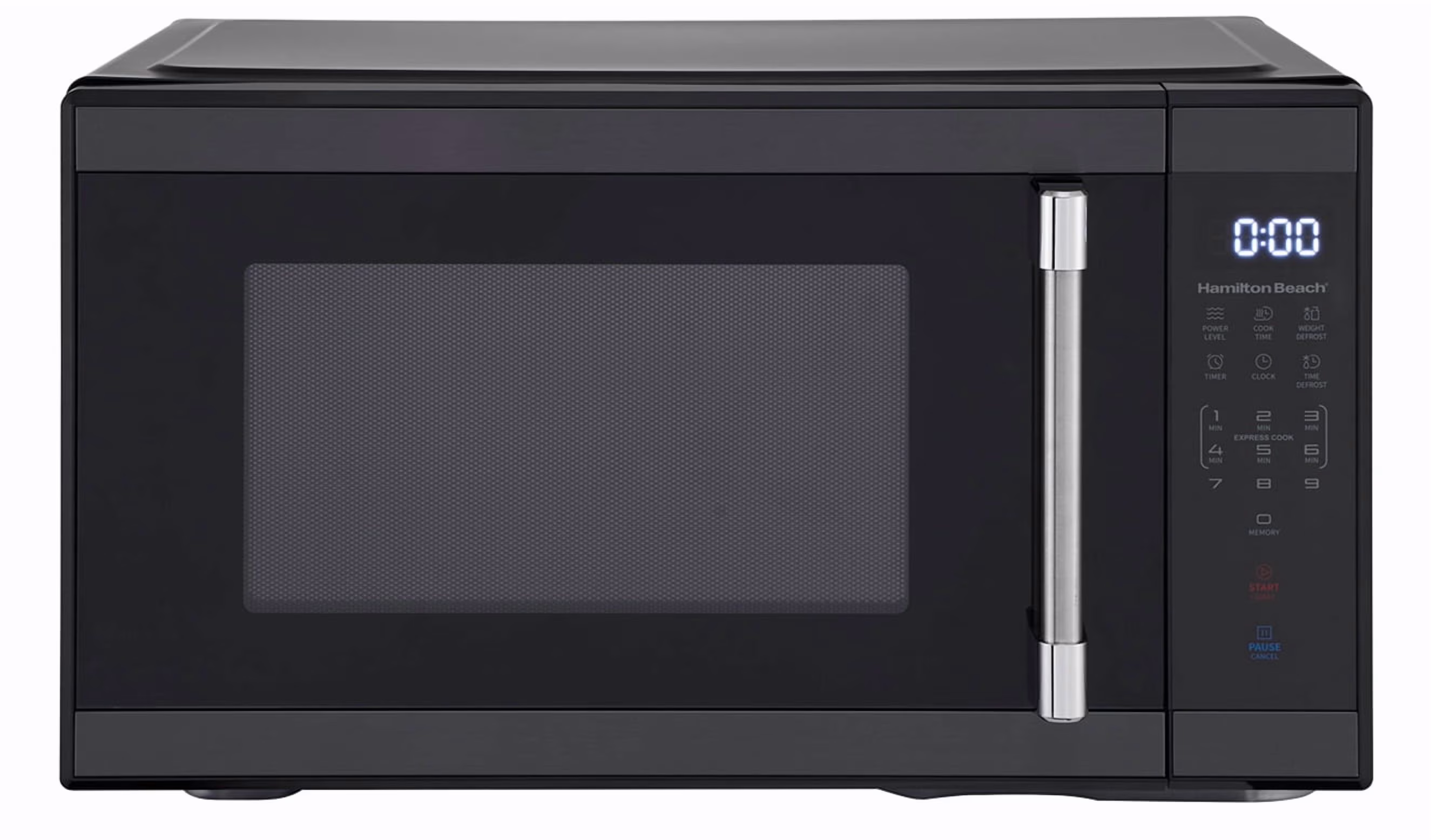 Hamilton Beach 1.1 Cu. Ft. Microwave Oven, Countertop, Black and Stainless Steel