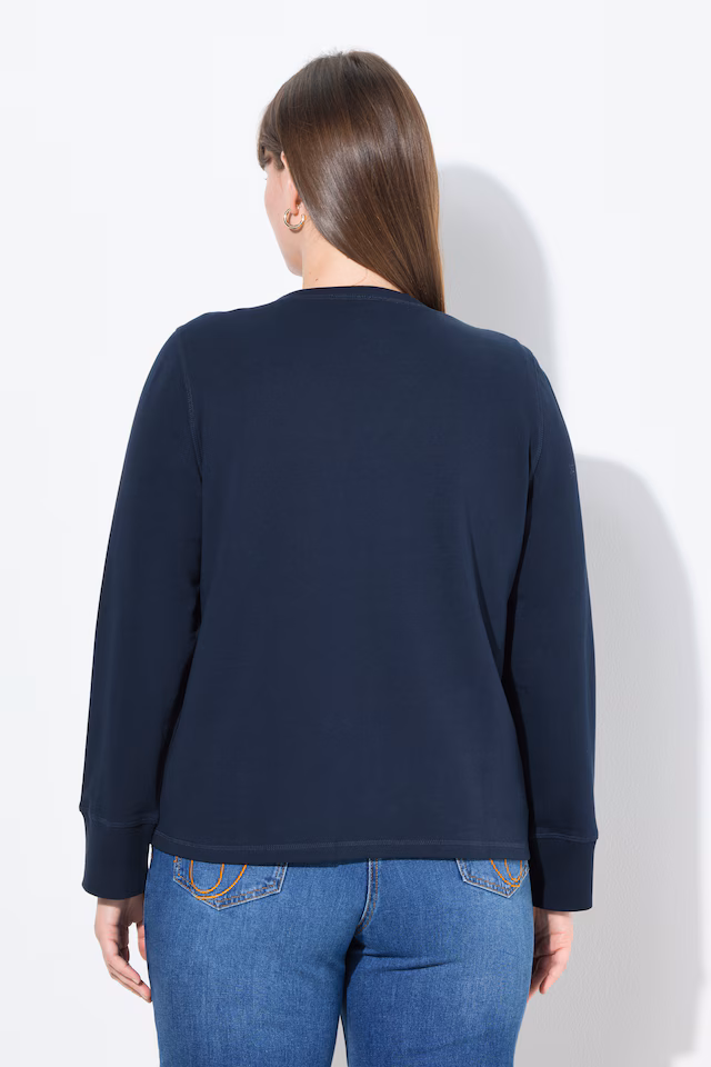 Eco Cotton Asymmetric Wrap Look Sweatshirt