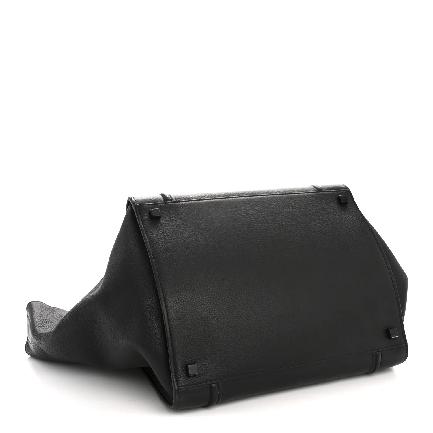 Grained Calfskin Medium Phantom Luggage Black