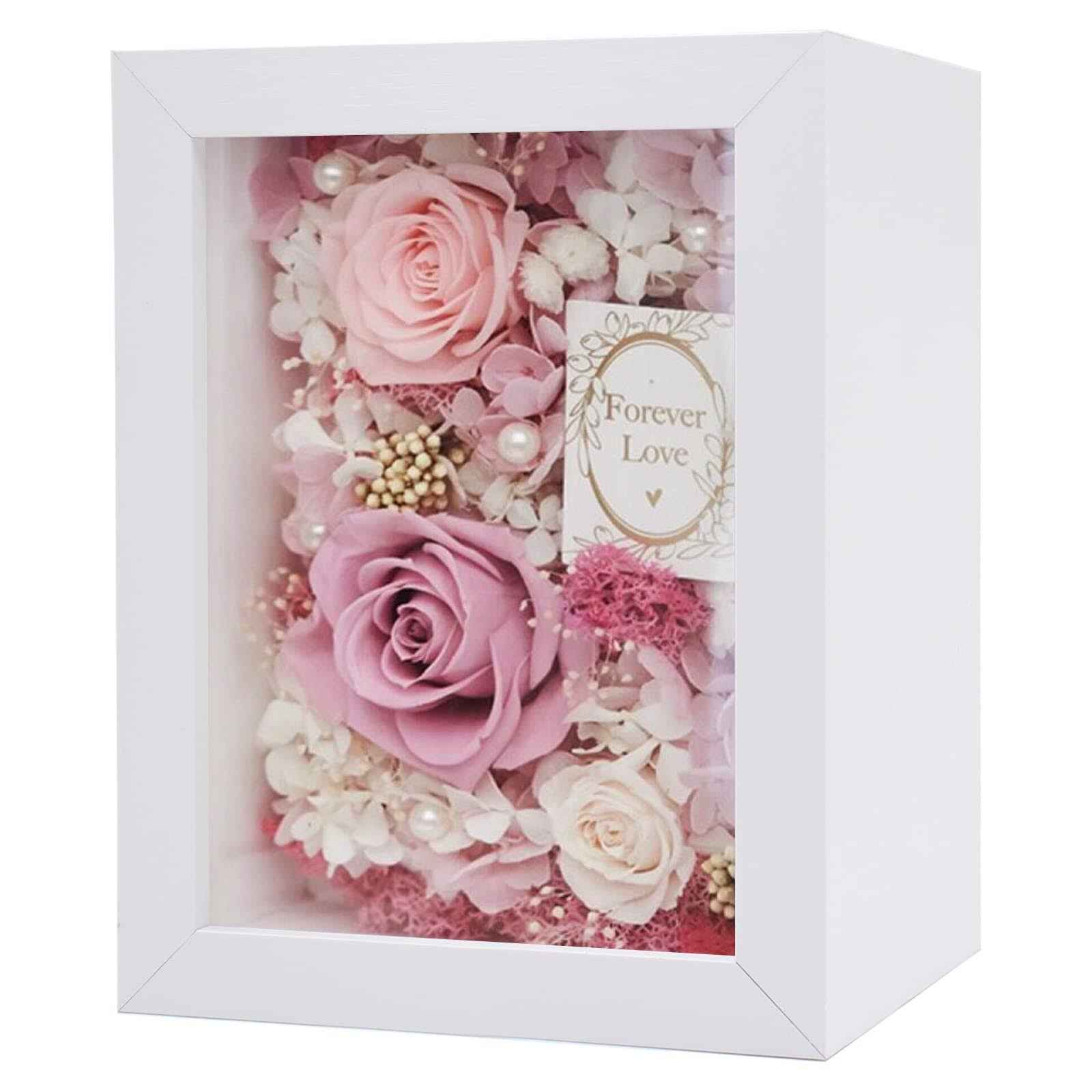 WANLIAN 4x6 Shadow Box Frame in White, Interior 2.3