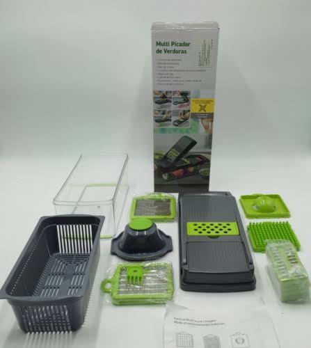 dioox Vegetable Chopper 12-in-1 Mandoline Slicer, Multi Blade with Hand Protector and Container
