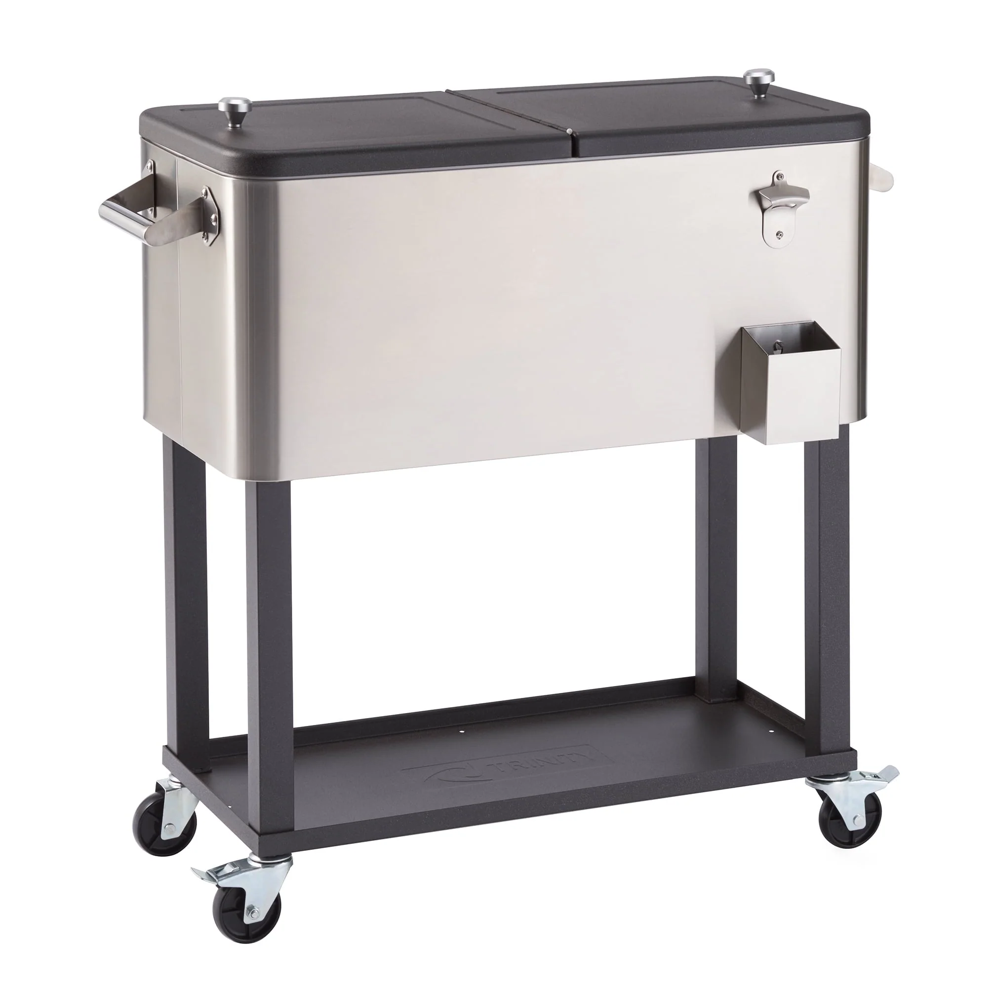80 qt  Stainless Steel Cooler w/Shelf(80 Quart, 20 gallon, 96 aluminum can capacity)