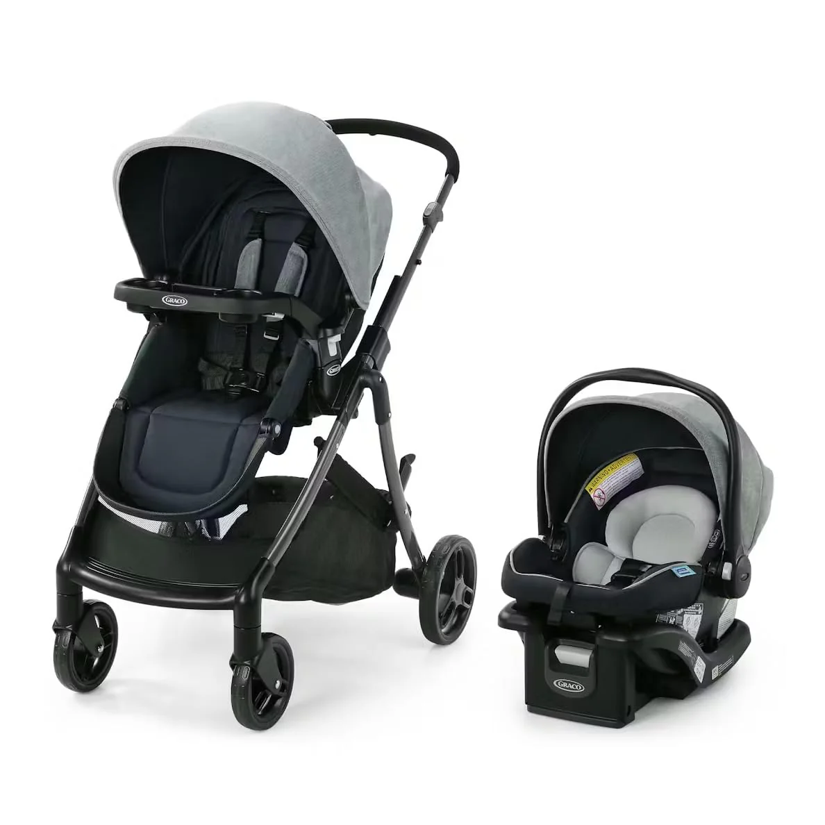 Système de voyage Graco Modes Pramette 3 en 1 : siège auto modulaire, poussette et porte-bébé combinés