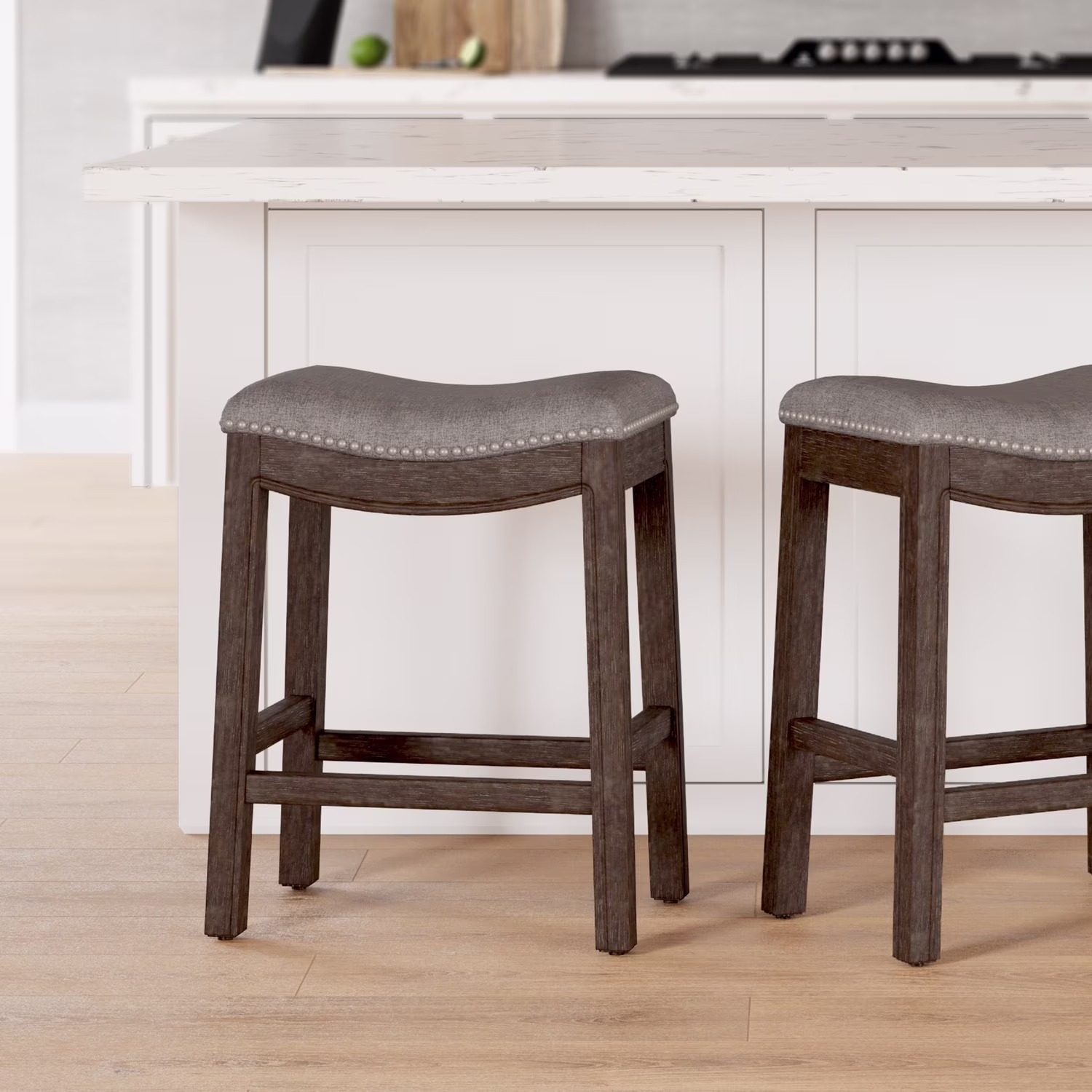 26" Saddle Wood Counter Height Stool Weathered Natural(Cream) - Image 3