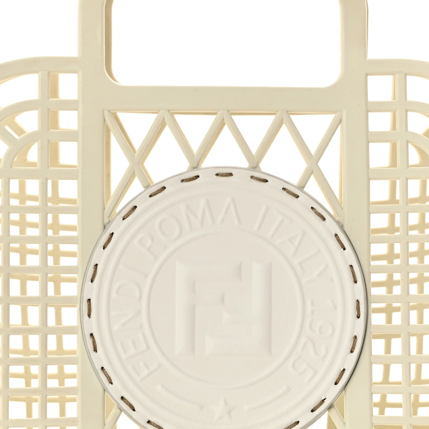 Recycled Plastic Vitello Liberty Matte Small Fendi Basket White Ice