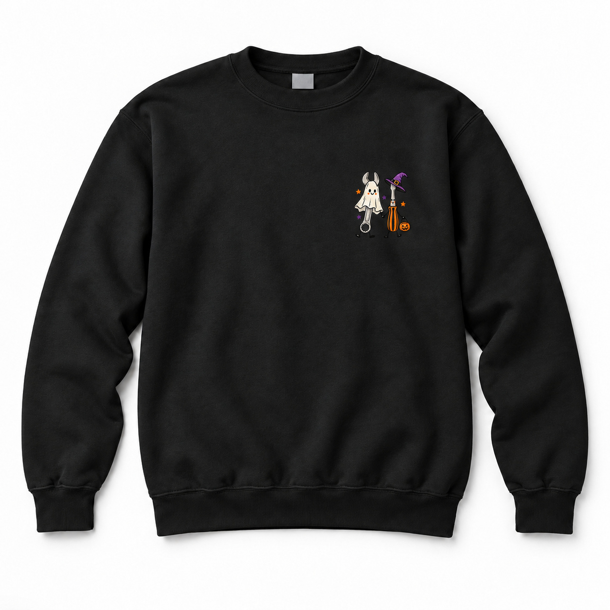 Spooky Tool Duo Chest Print Crewneck Sweatshirt