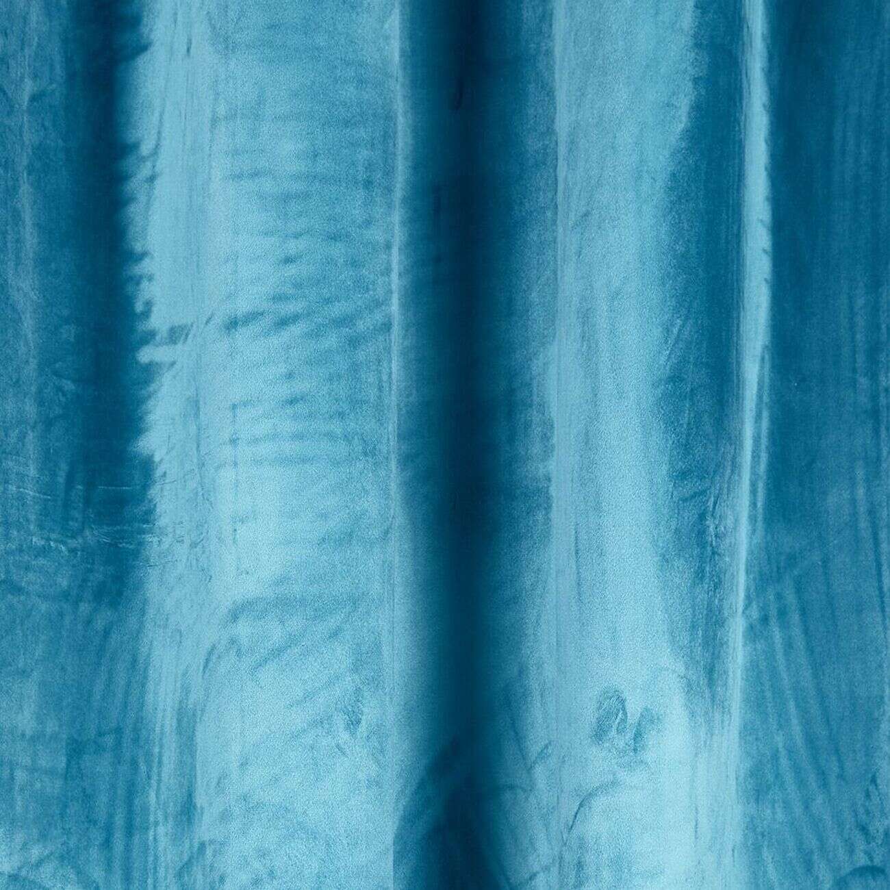 Rideau polyester 140x240cm effet velours bleu