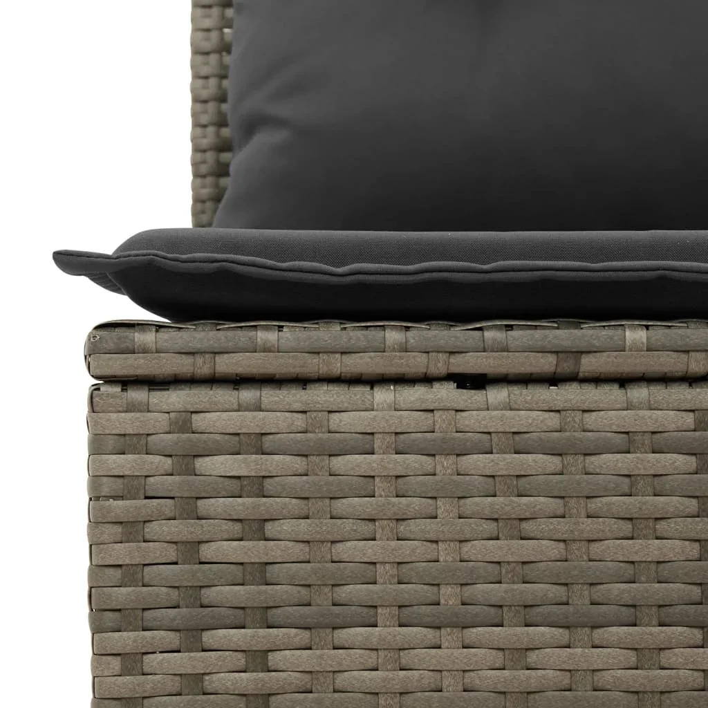 vidaXL Garden Sofa Set Beige, Cream white PE Rattan Three-seater