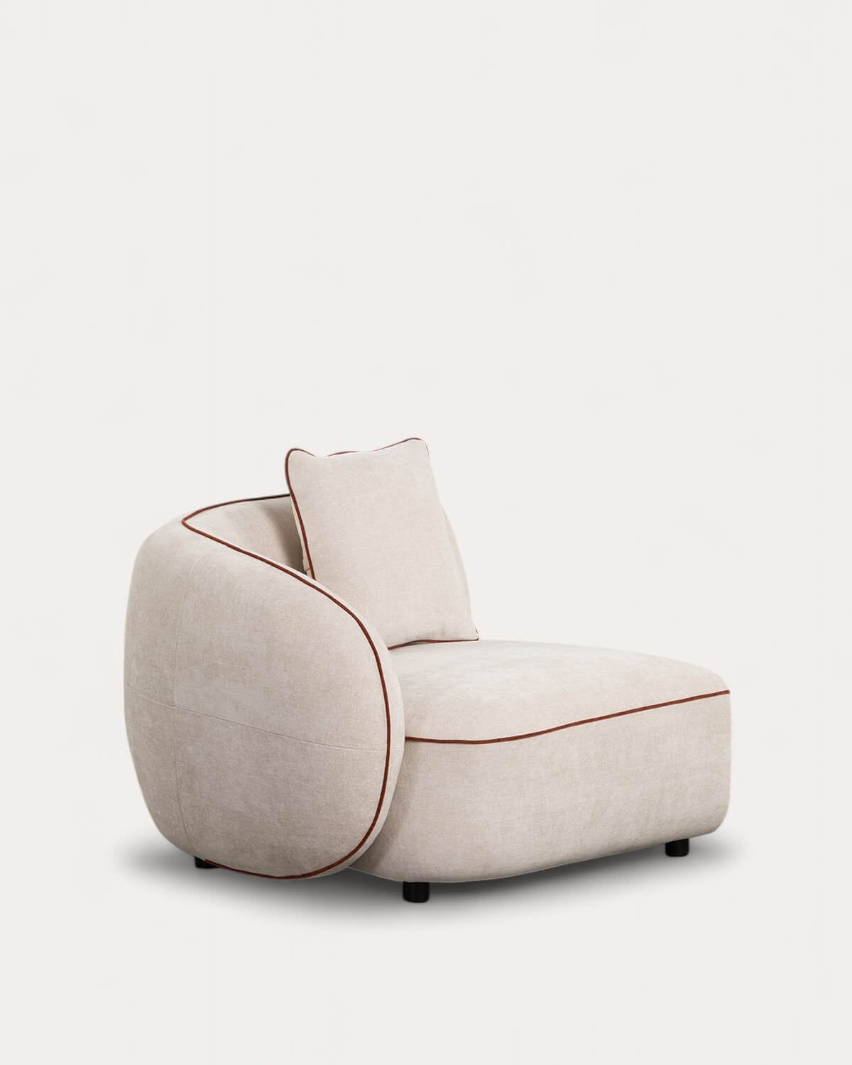 Ilham - Módulo Sillón Esquinero Izquierdo de Tela para Sofá Ilham