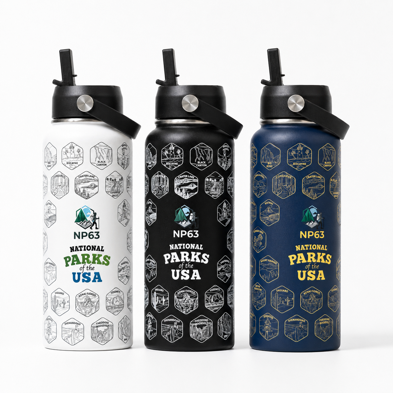 NP63 National Parks Water Bottle + Stickers
