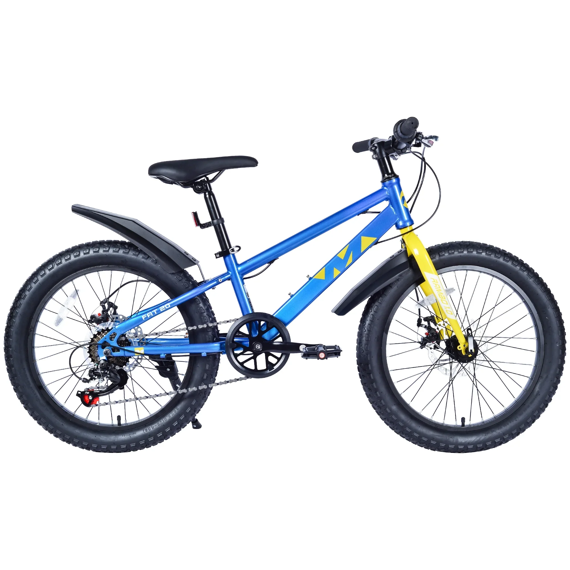 Ambifirner Newest Bike Fat Tire Mountain Bike with 20 Inch Wheels, 21 Speed with High Carbon Steel