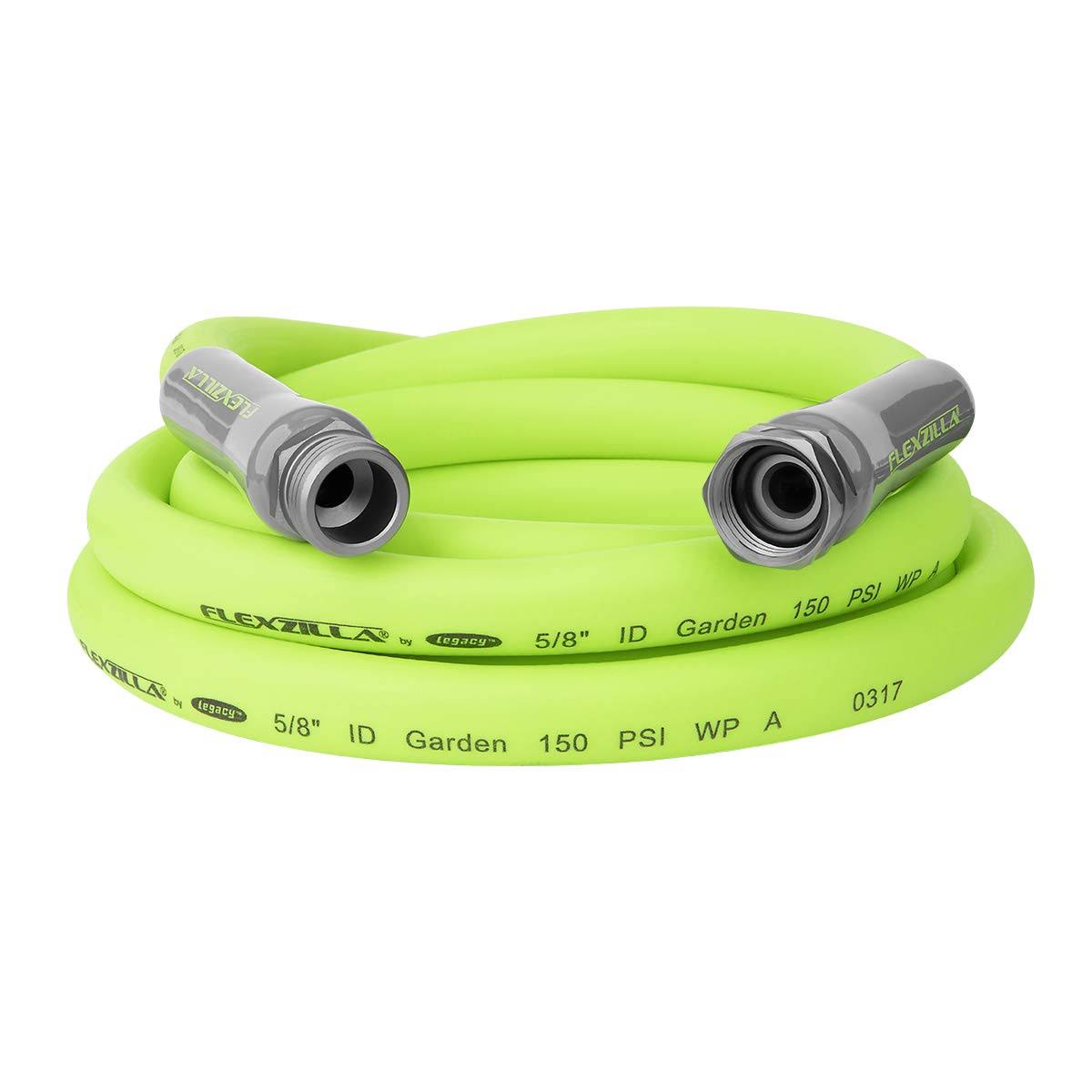 Flexzilla Garden Lead-In Hose 5/8 in. x 10 ft, Heavy Duty, Lightweight, Drinking Water Safe, ZillaGreen - HFZG510YW-E