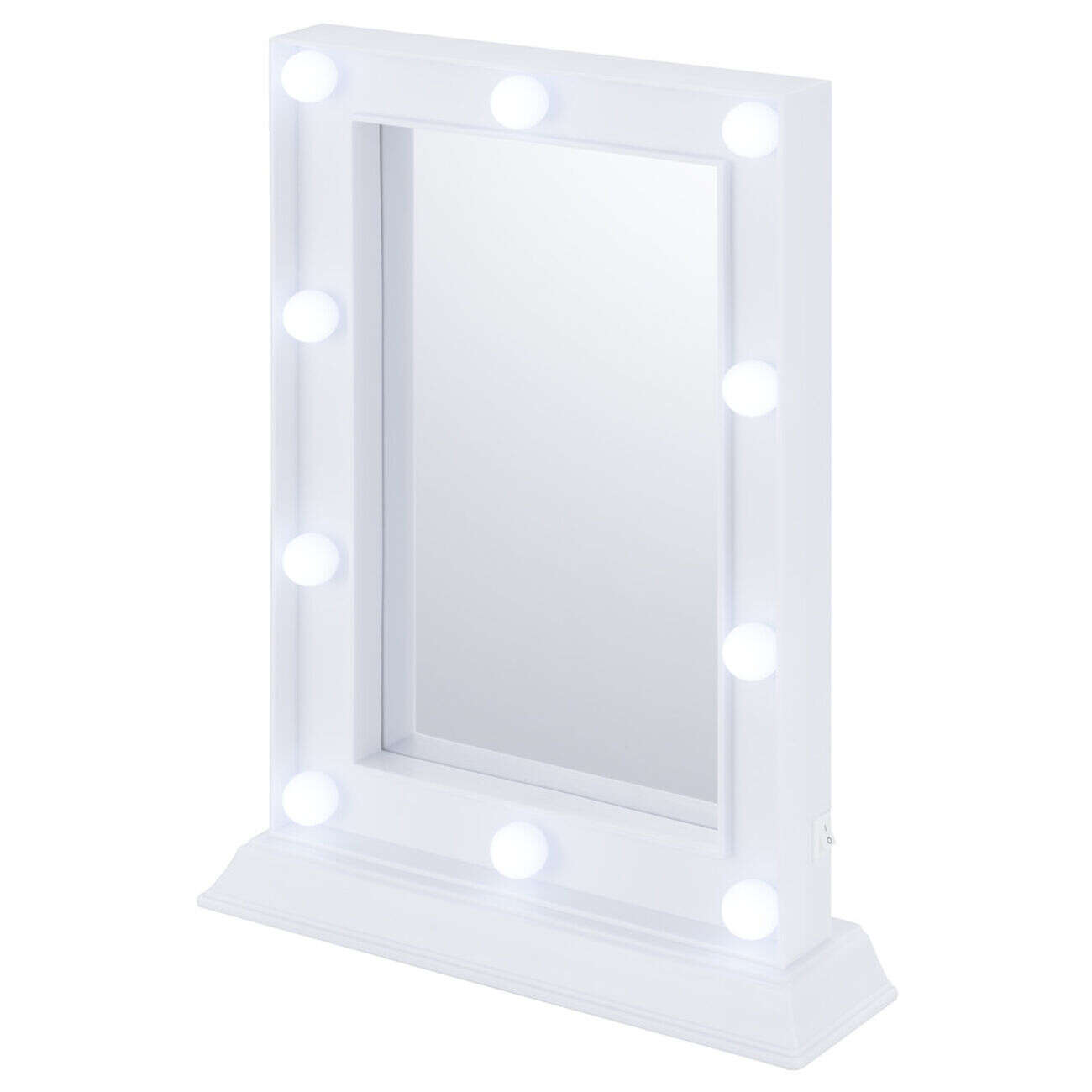 Miroir lumineux à poser rectangulaire à LED blanc 25x33cm