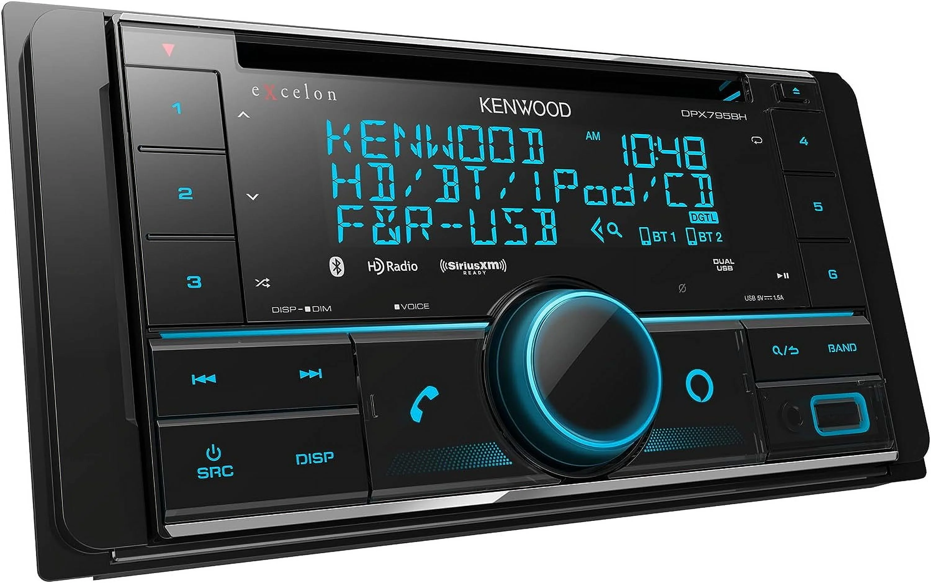 DPX505BT Double DIN in-Dash CD Car Stereo. AM/FM with Bluetooth, Amazon Alexa Voice Control, High-Contrast 3-line Display with Variable-Color Illumination - Image 7
