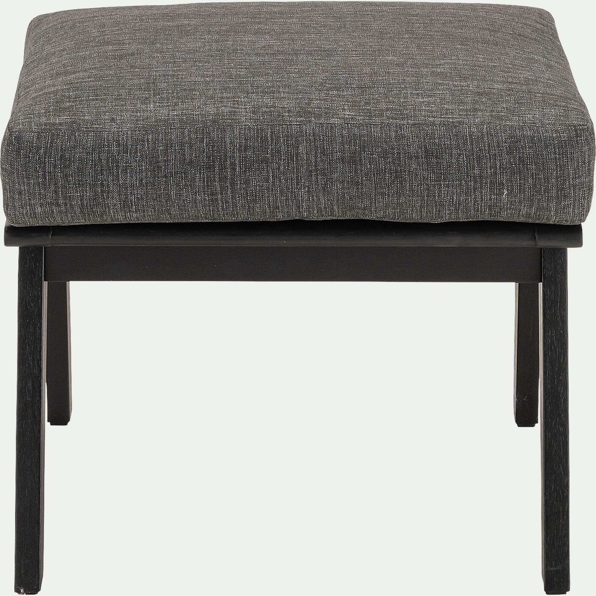 ZEQI - Repose-pieds pour fauteuil en bois d'eucalyptus - noir
