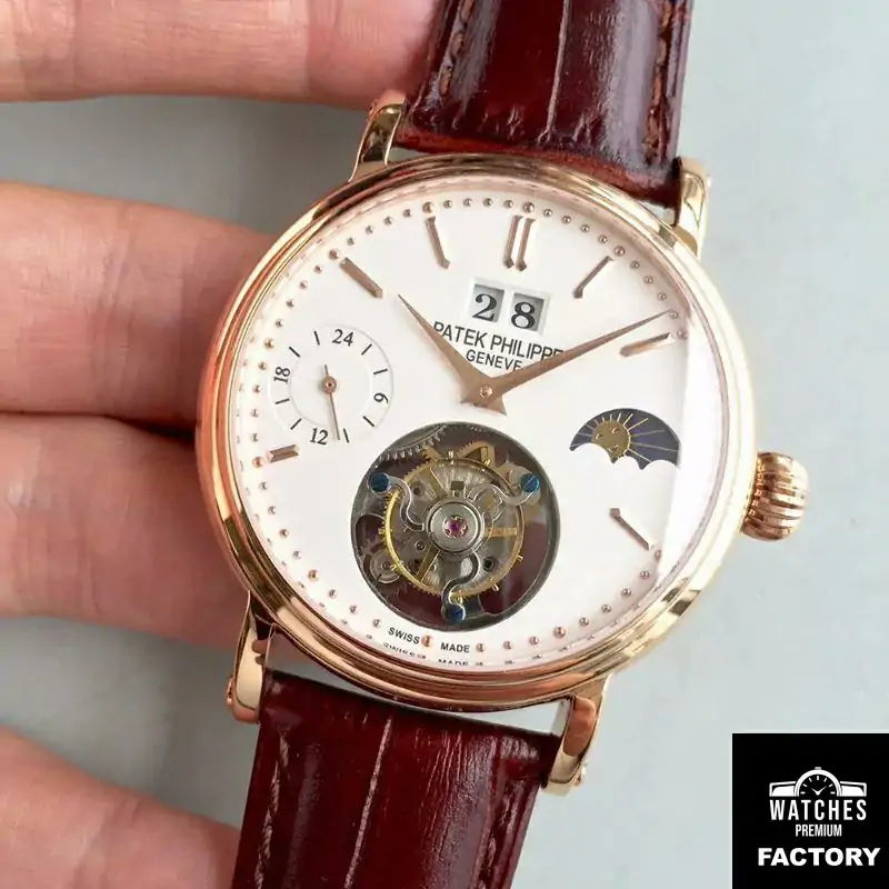 Patek Philippe Tourbillon Moonphase 24H Power Reserve White Dial