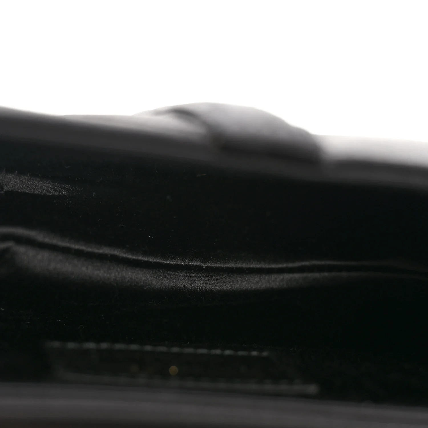 Satin Crystal Mini Saddle Bag Black