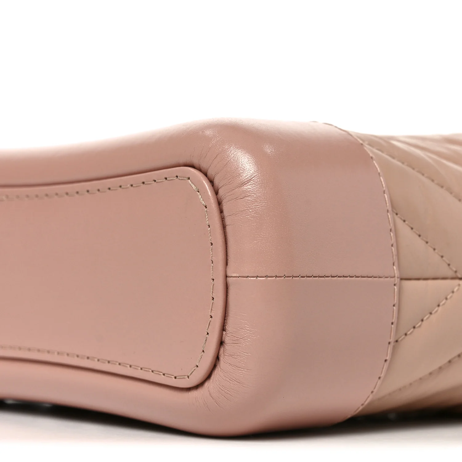 Aged Calfskin Chevron Quilted Small Gabrielle Hobo Pink