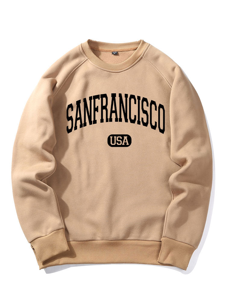 Sweat-shirt à imprimé lettres de San Francisco